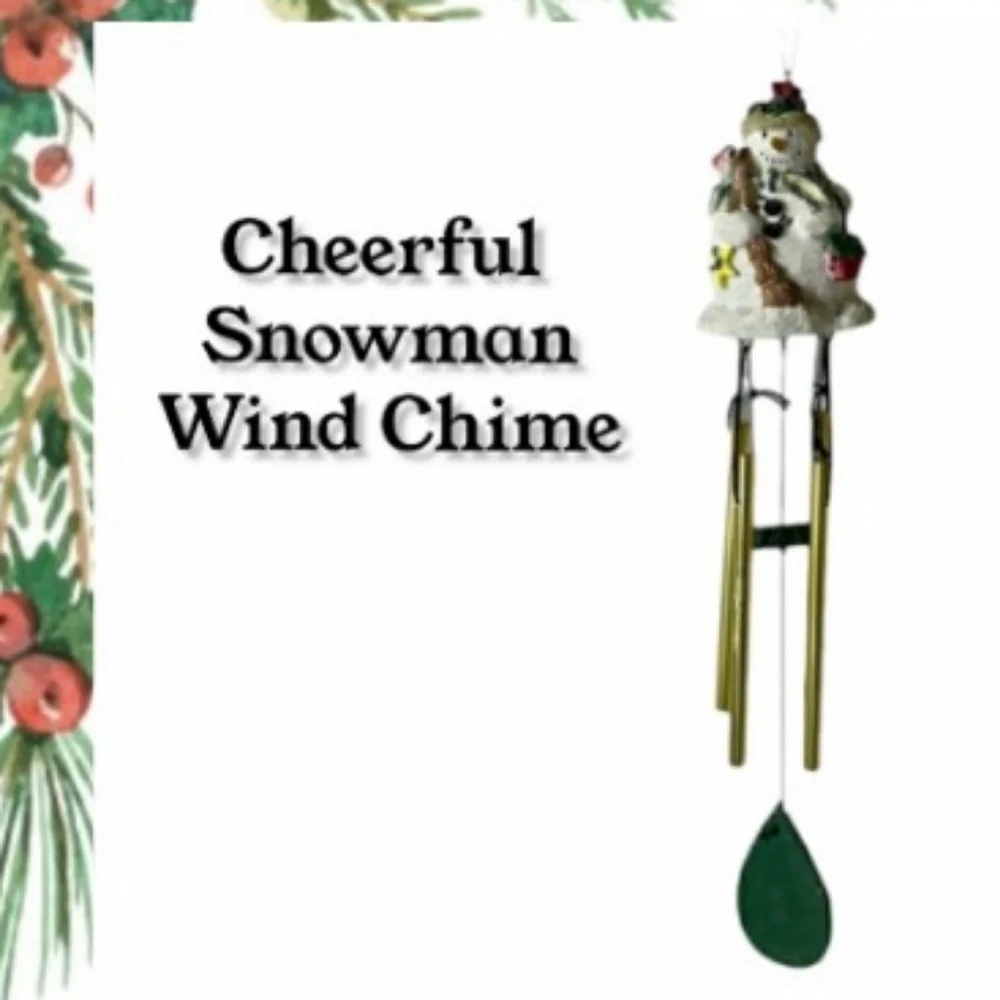 Snowman Wind Chime Hanging Wind Chime Holiday Decorations Christmas Ornaments